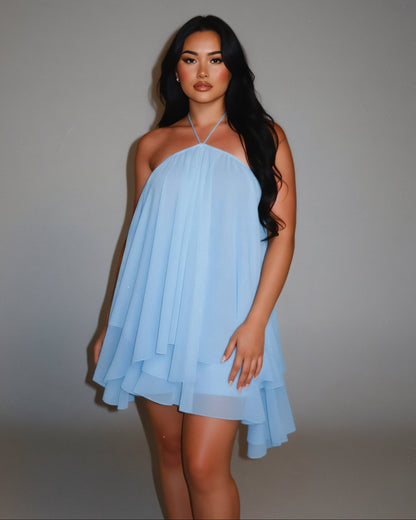 Pure Desire – Robe à bretelles ample en maille respirante avec décolleté lacé